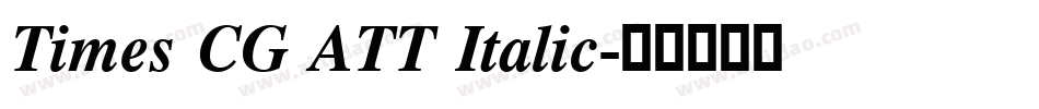 Times CG ATT Italic字体转换